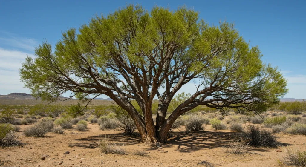 image of palo verde tree in a deserted area.